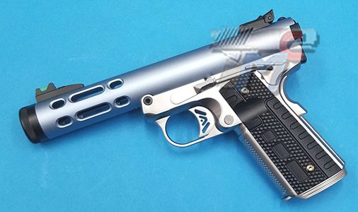 WE Galaxy 1911 GBB Airsoft (Blue Slide / Silver Frame) - Click Image to Close